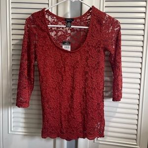 Lace shirt top